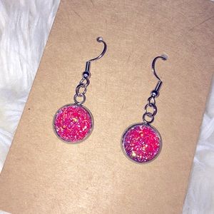 Faux druzy quartz earrings NEW!!!